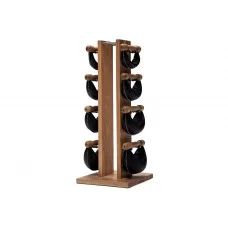 Набір гантелей зі стійкою NOHRD SwingBell Tower 2-8 кг Tower Дуб, шкіра
