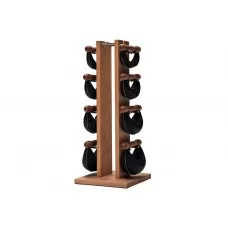 Набір гантелей  з стійкою NOHRD SwingBell Tower 2-8 кг Tower Oxbridge Cherry, шкіра